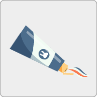 Un tube de dentifrice